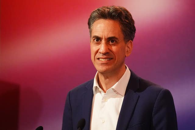Energy Security and Net Zero Secretary Ed Miliband (James Manning/PA)