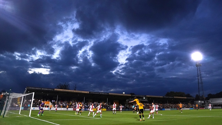 Play was abandoned at the Abbey Stadium (Adam Davy/PA)