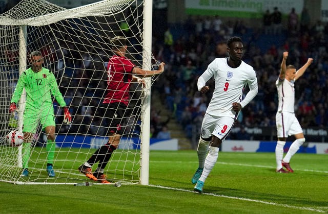 Folarin Balogun celebrates