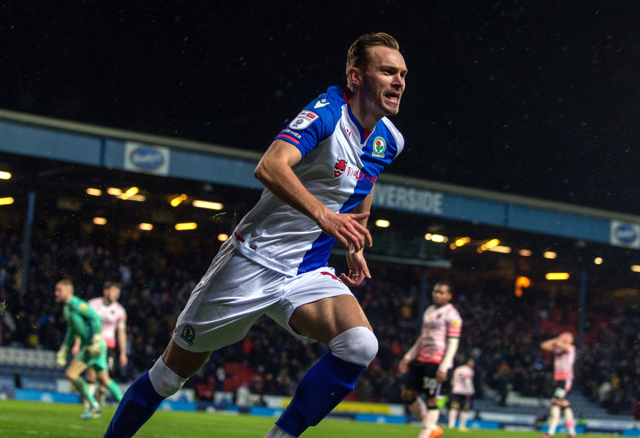 Ryan Hedges celebrates his winner (Ian Hodgson/PA)