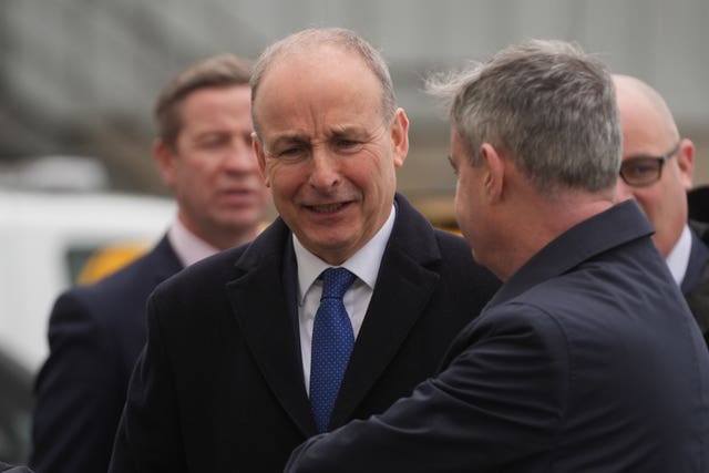 Taoiseach Micheal Martin awaits the arrival of Prime Minister Sir Keir Starmer at Cork Airport ahead of the UK-Ireland Summit 
