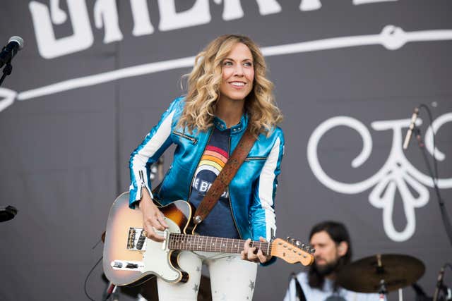 Sheryl Crow performing at the Isle of Wight Festival