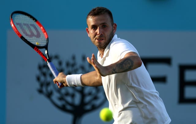 Dan Evans was playing his first ATP Tour event since his drugs ban 