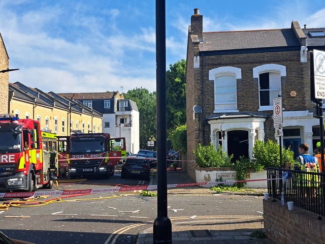 The house where the explosion happened 