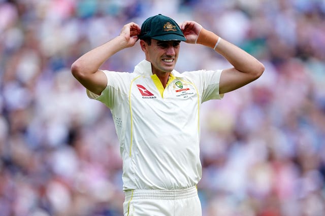 Pat Cummins fielding for Australia