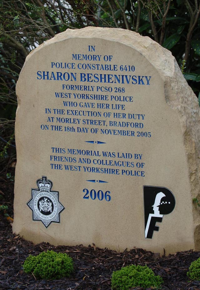 Memorial of Pc Sharon Beshenivsky in Bradford