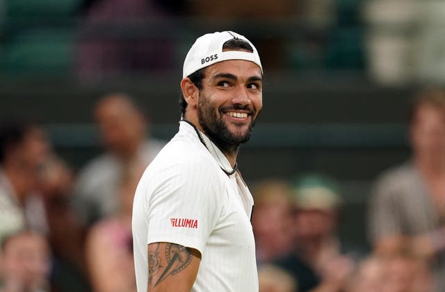 Matteo Berrettini is enjoying his Wimbledon return (