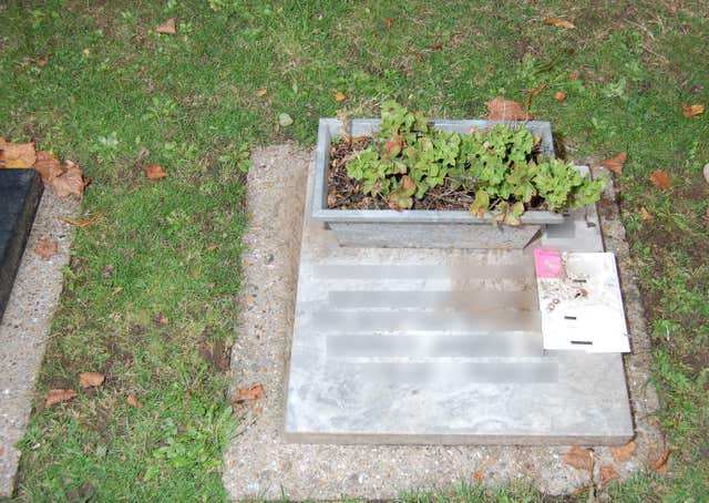 The gravestone at Edmonton cemetery (Met Police/PA)