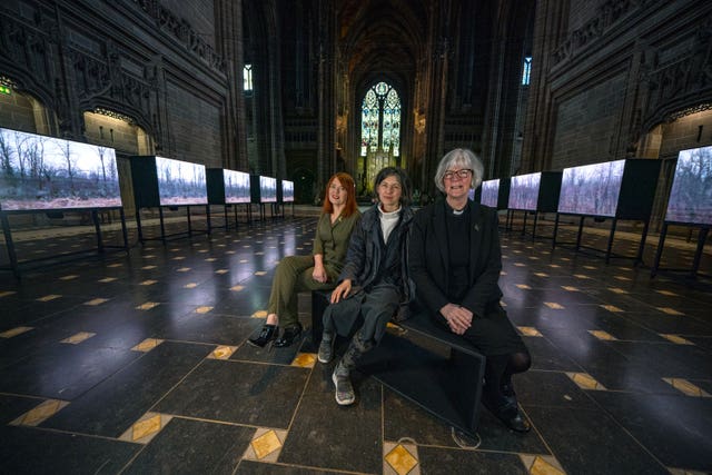 Izyum to Liverpool installation at Liverpool Cathedral