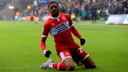 Chuba Akpom scored Middlesbrough’s third goal in their win at Swansea (Bradley Collyer/PA)