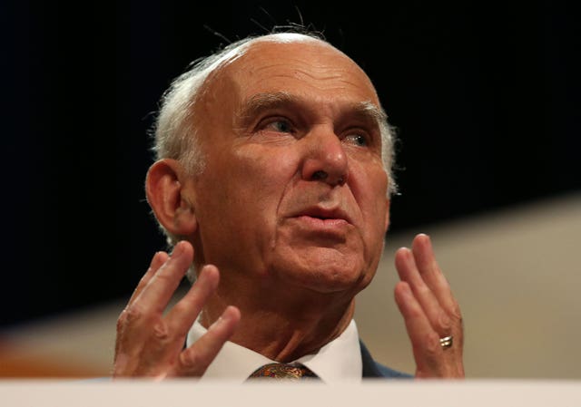 Sir Vince Cable has called for Labour to back a referendum on the Brexit deal (Andrew Matthews/PA)