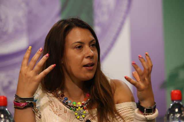 Marion Bartoli during a press conference at Wimbledon in 2014