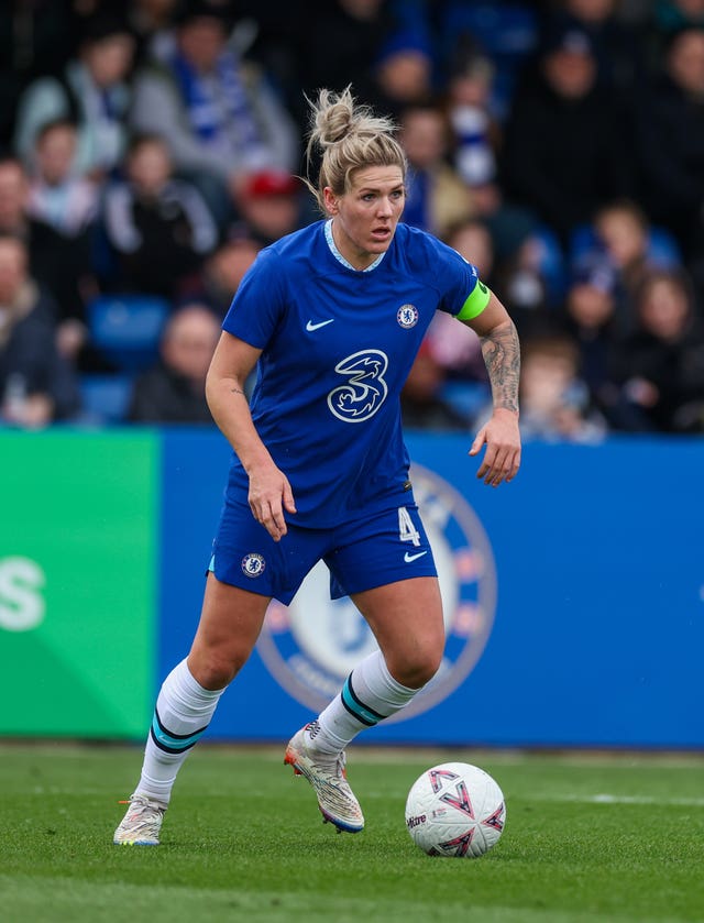 Millie Bright in action for Chelsea