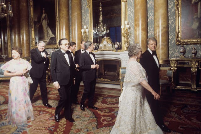 Royalty – Queen with Seven World Leaders – Blue Drawing Room at Buckingham Palace