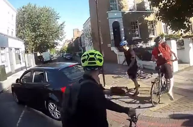 The driver swerves at a group of cyclists (Dave Clifton/PA)