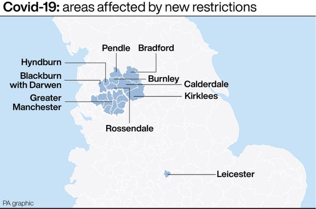 Covid-19: areas affected by new restrictions