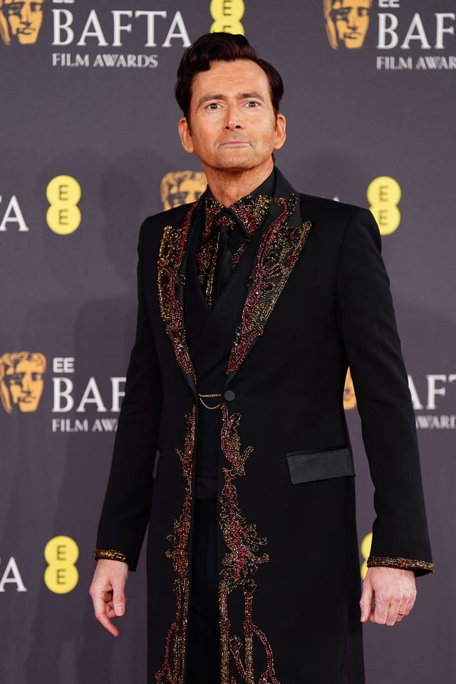 David Tennant on the red carpet at the EE BAFTA Film Awards 2025