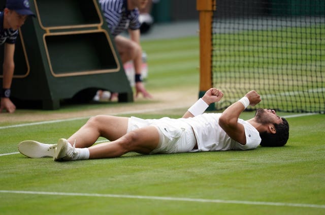 Carlos Alcaraz after clinching victory 