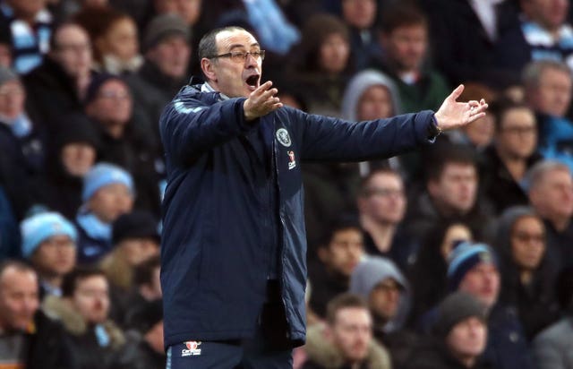 Chelsea manager Maurizio Sarri was frustrated