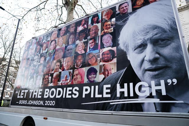 An advan outside the UK Covid-19 Inquiry at Dorland House in London 