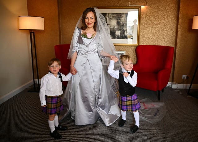Stella Moris with sons Max and Gabriel