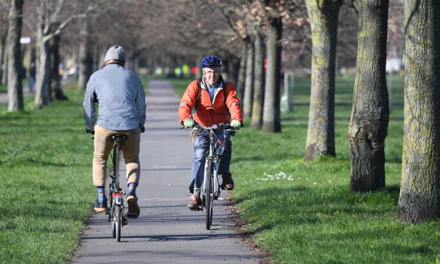 Cyclists have been out and about across the country 