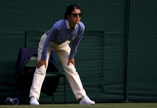A line judge at Wimbledon