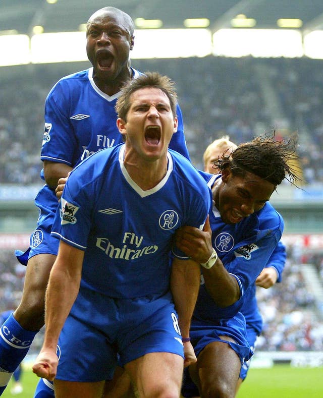 Frank Lampard scored twice at Bolton as Chelsea won the 2004-05 Premier League title