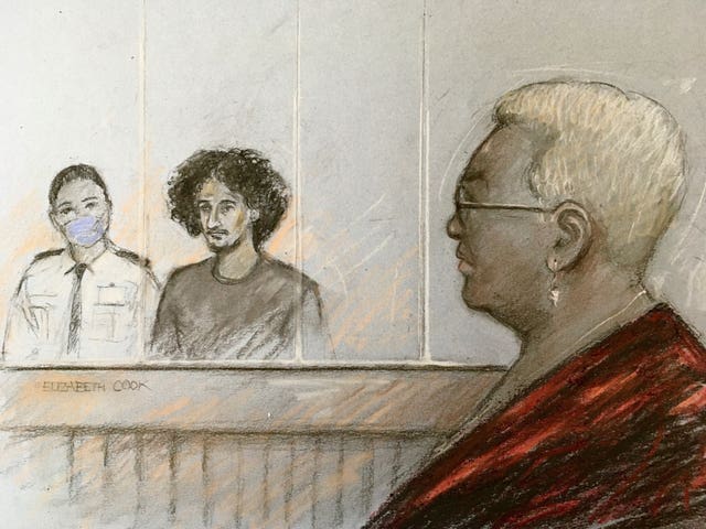 Mina Smallman looking on as Danyal Hussein appears in the dock at the Old Bailey