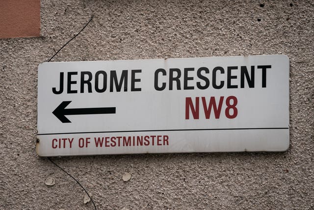 Jerome Crescent in London (Aaron Chown/PA)