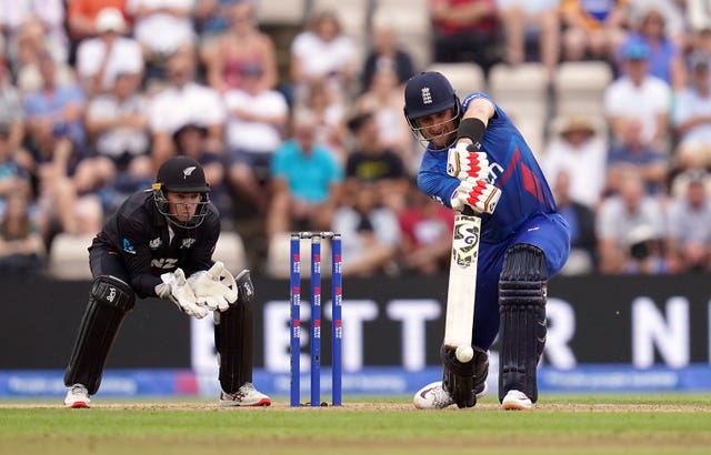 England’s Liam Livingstone batting against New Zealand (John Walton/PA)