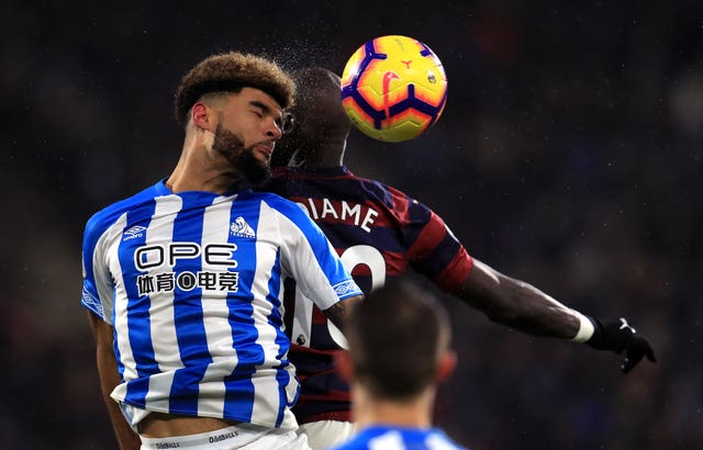 Phil Billing in action for Huddersfield against Newcastle earlier this season