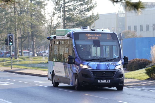 The UK’s first all-electric autonomous passenger bus at Milton Park