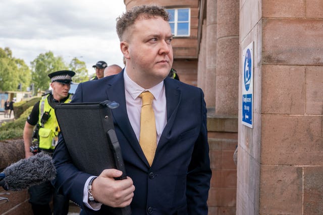 Jordan Linden leaves Falkirk Sheriff Court
