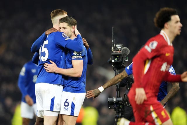 James Tarkowski celebrates