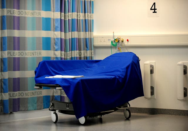 A hospital bed on a ward