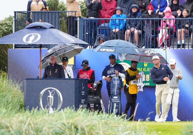 Bryson DeChambeau at the first tee at Royal Troon