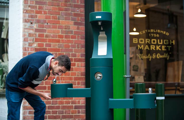 A drinking fountain (Lucy Young/Borough Market/PA)