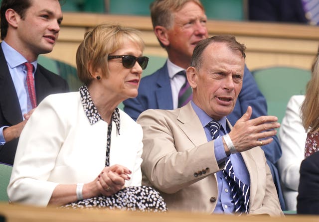Journalist and presenter Andrew Marr and his wife Jackie Ashley