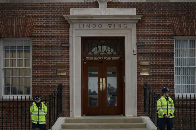 The Lindo Wing of St Mary’s Hospital in Paddington, London, where Kate is due to give birth (Anthony Devlin/PA)