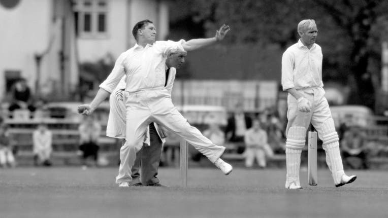 Jim Laker during his record 19 wickets in a Test Match || Image Courtesy: ICC Jim Laker during his record 19 wickets in a Test Match || Image Courtesy: ICC