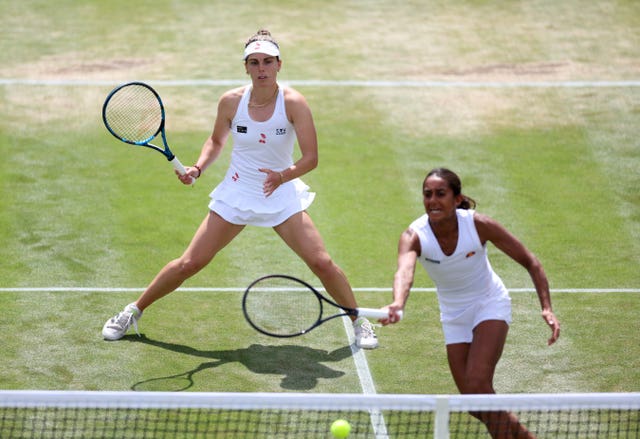 Maia Lumsden and Naiktha Bains, right, reached the Wimbledon quarter-finals