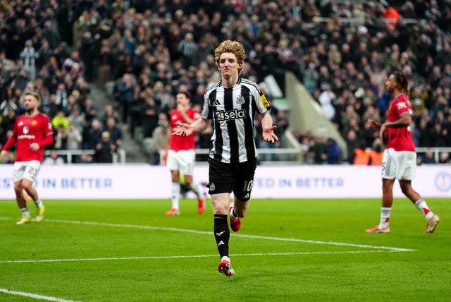 Anthony Gordon put Newcastle ahead 