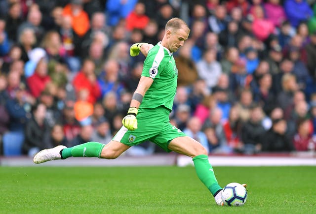 Former City number one Joe Hart is now at Burnley