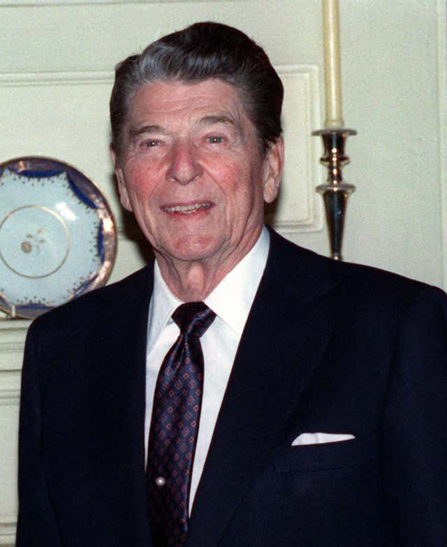Ronald Reagan during visit to London