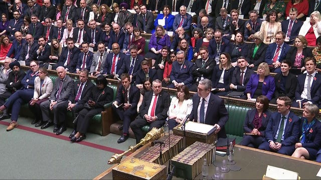 Sir Keir Starmer speaking at Prime Minister’s Questions