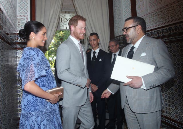 Meghan and Harry meet King Mohammed VI