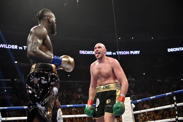 Deontay Wilder, left, put Tyson Fury down twice in the original bout