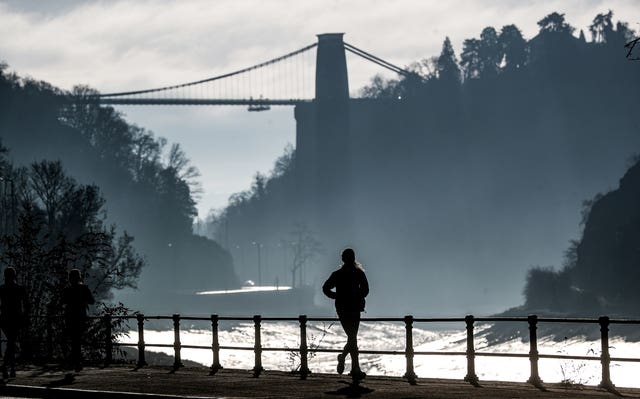 Jogging along the River Avon in Bristol