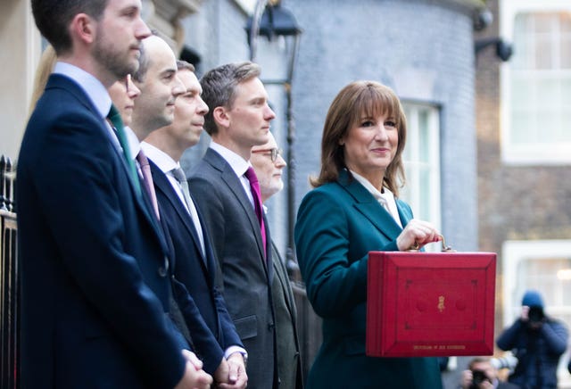 Chancellor Rachel Reeves outside 11 Downing Street, London, with her ministerial red box